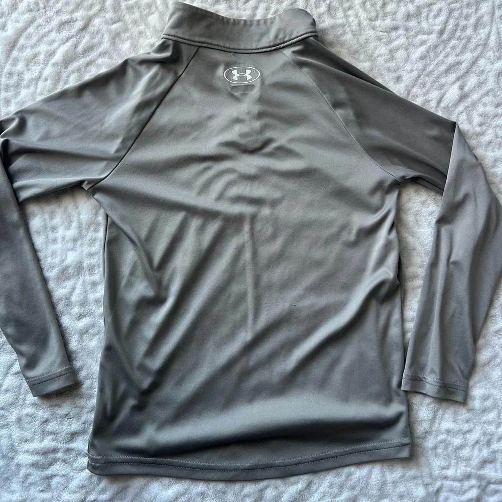 Under Armour Boys Light Grey Quarter zip Pullover Size Youth Small
